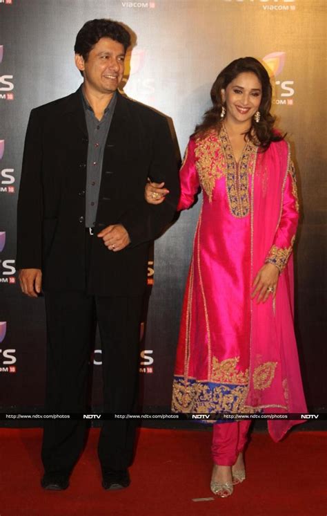 Madhuri Dixit and her husband at Colors party | Veethi | Madhuri dixit ...