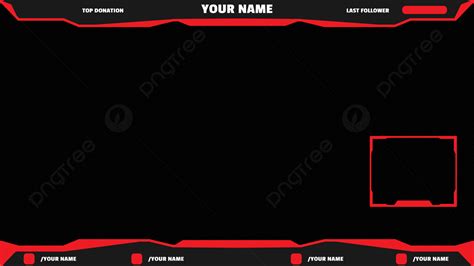 Live Stream Overlay Template Red And Black Background, Stream Overlay ...