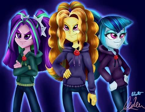 The Dazzlings Rock In Rainbow Rocks! by KitsuneHino on DeviantArt