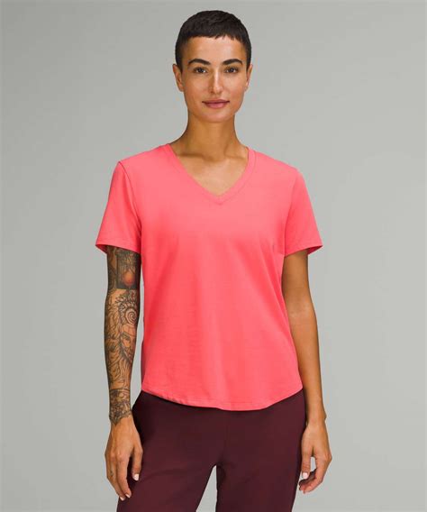 Lululemon Love V Neck T Shirt Pale Raspberry Lulu Fanatics