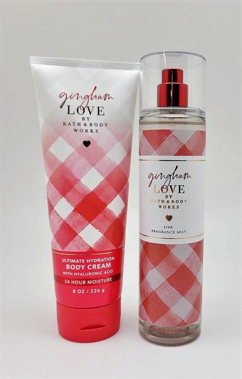 Bath And Body Works Gingham Love Fine Fragrance Mist And Body Cream Set