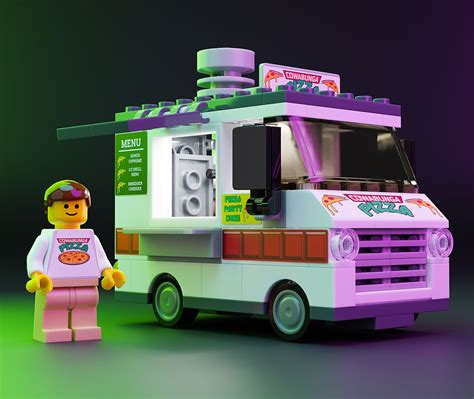 Cowabunga Pizza - Custom LEGO Food Truck w/ Minifigure – The Brick Show ...