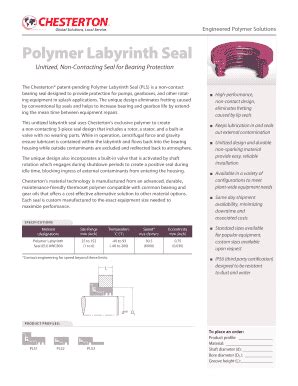 Fillable Online Chesterton Engineered Polymer Solutions Polymer