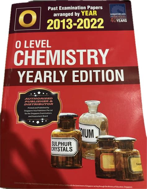 O Level Chemistry Tys Yearly Edition Hobbies Toys Books Magazines