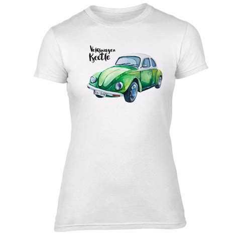 Volkswagen Beetle Green Car Womens Slim Fit T Shirt Womens From Tshirtgrill Uk