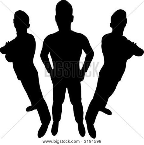 Three Men Silhouette Vector Photo Free Trial Bigstock