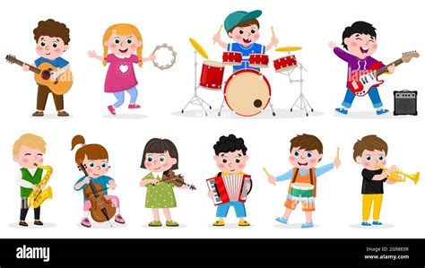 Child music instruments musical education Cut Out Stock Images & Pictures - Alamy