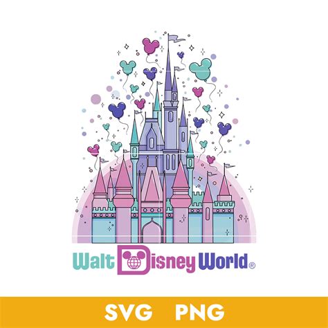 Walt Disney World Svg, Watercolor Disney Castle Svg, Disney - Inspire ...