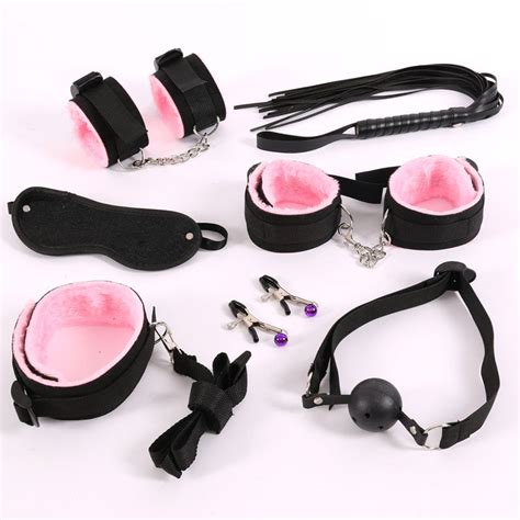 10 Pcs Set Sexy Lingerie PU Leather Bdsm Bondage Set Hand Cuffs