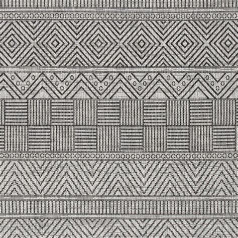 Safavieh Courtyard 2 X 14 Ft Blackgray Indooroutdoor Geometric