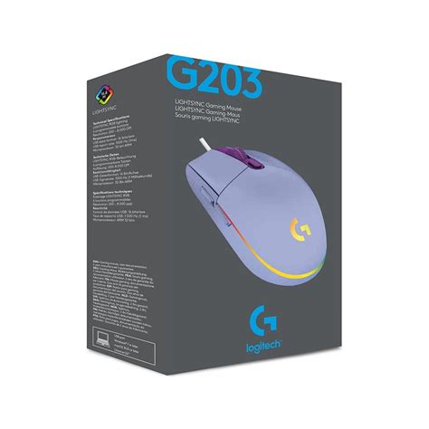 Logitech Gaming Mouse G203 Lightsync Lilac Studio7 Online