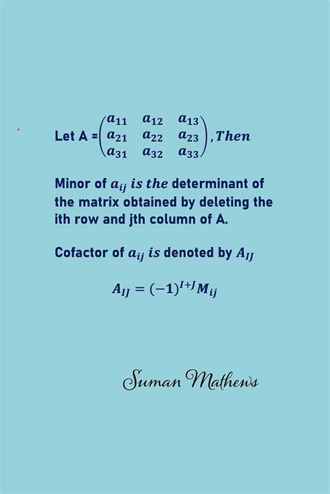 The Fundamentals of Matrices and Determinant Formulas: A Comprehensive ...