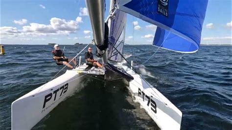 Nacra 20 W 11 13 Knots Downwind Spinnaker 33 Kmh Youtube