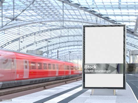 Blank Billboard At Railway Station Stock Photo Download Image Now