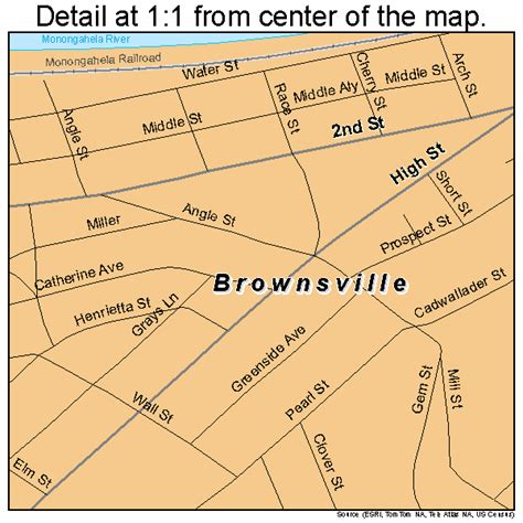 Brownsville Pennsylvania Street Map 4209432