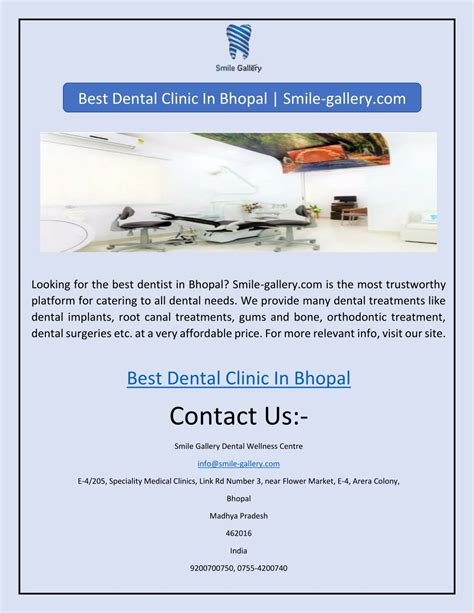 Ppt Best Dental Clinic In Bhopal Smile Gallery Powerpoint