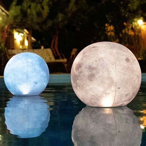 Full Moon Pool Floating Lights 14 Glow Balls For Pool 2 PCS