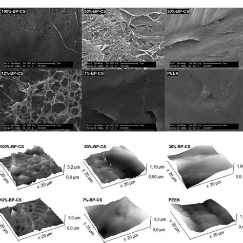 SEM Images A And AFM Measurements B Of The Coatings Applied To The