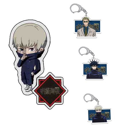 Buy SOSPIRO 50 Pcs Jujutsu Kaisen Stickers 6PCS Keychains Pin Set