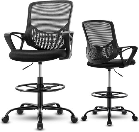 Jhk Height Adjustable Drafting Chair Mid Back Mesh India Ubuy