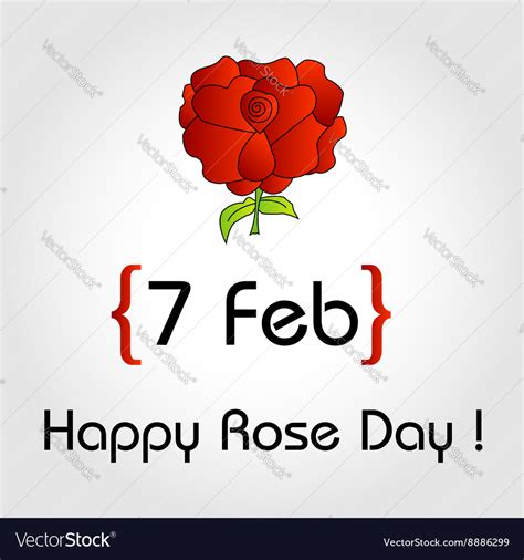 Happy rose day card for february 7th Royalty Free Vector