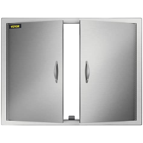 Vevor Bbq Double Access Door 31w X 24h Inch Bbq Door Stainless Steel Wall Construction Vertical