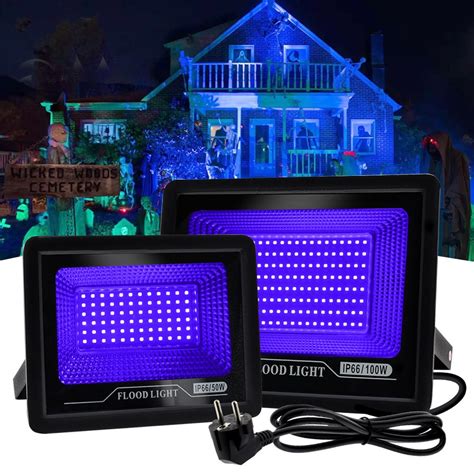 50W 100W LED UV Floodlight IP66 Waterproof Ultraviolet Fluorescent