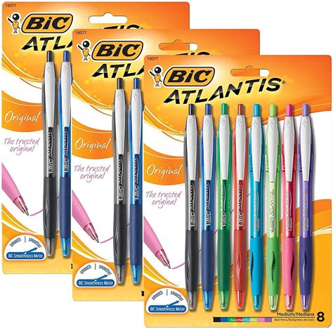 Bic Atlantis Original Retractable Ball Pen Medium Point 1 0 Mm