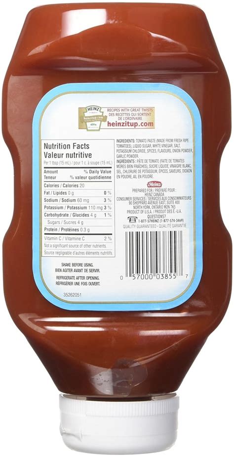 Heinz Low Sodium Ketchup Nutritional Info | Besto Blog