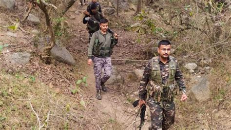 Chhattisgarh Ten Naxals Killed In Bijapur Gunfight With Security