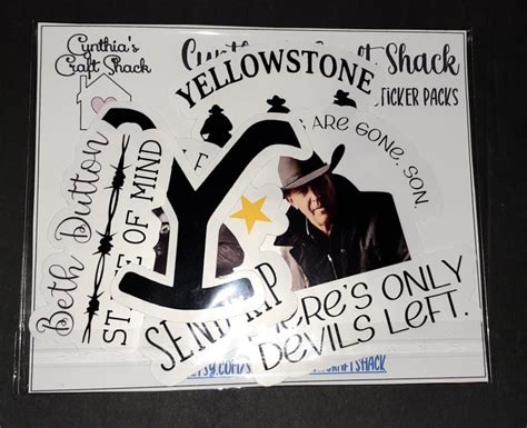 Yellowstone Sticker Set Stickers Yellowstone TV Show RIP - Etsy