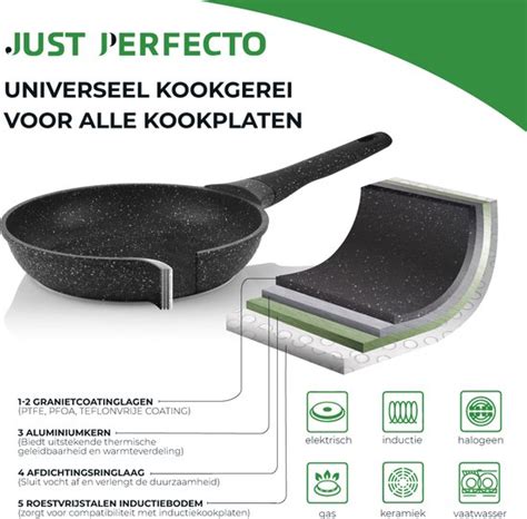 Just Perfecto Batterie De Cuisine Induction Avec Couvercle Pan