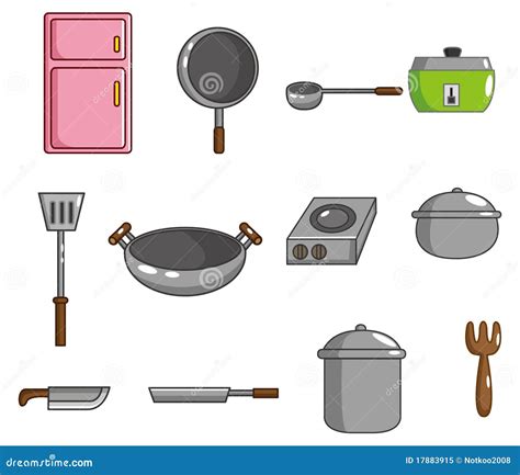 Kitchen Utensils Cartoon Art