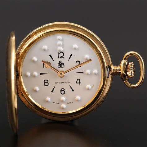 American Foundation For The Blind Braille Pocket Watch Ebth