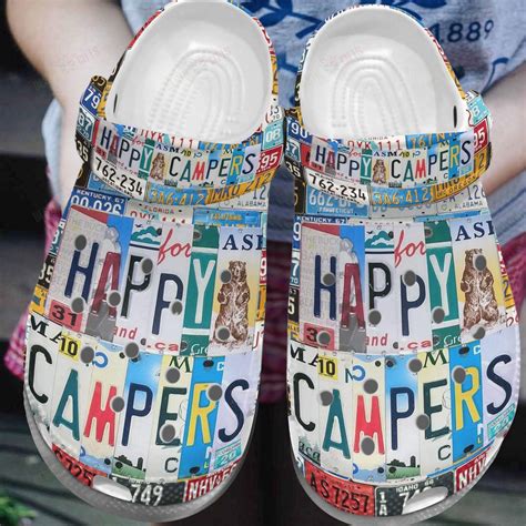 Camping Crocs Classic Clog Whitesole Happy Campers Shoes Crocs