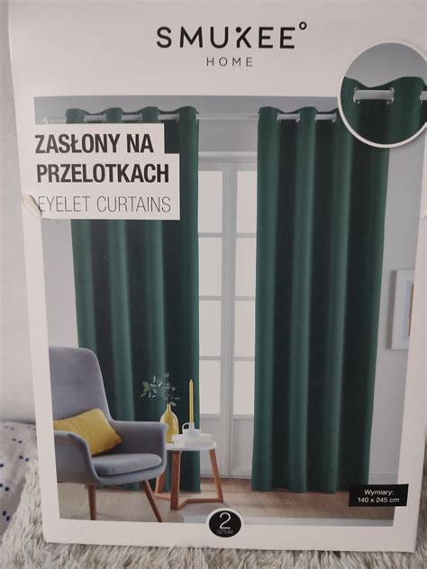 Nowe zasłony na przelotkach SMUKEE 140x245cm Szprotawa Kup teraz na