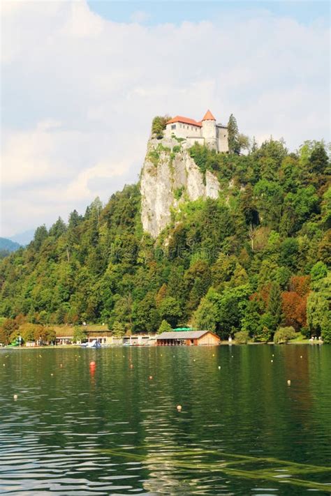 Bled Castle Overlooking Lake Bled, Slovenia Stock Photo - Image of ...