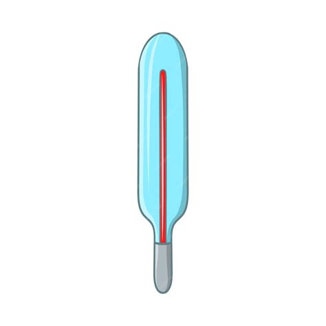 Premium Vector Medical Mercury Thermometer Icon In Cartoon Style On A