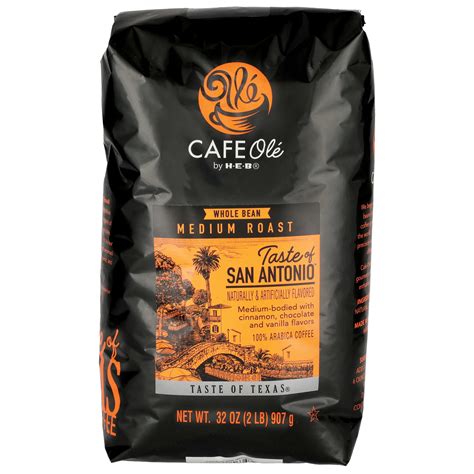 Cafe Ol By H E B Whole Bean Medium Roast Taste Of San Antonio Coffee