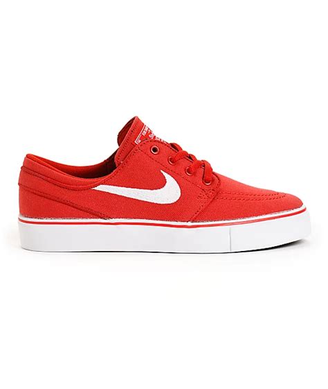 Nike SB Zoom Stefan Janoski Varsity Red & White Boys Skate Shoes | Zumiez