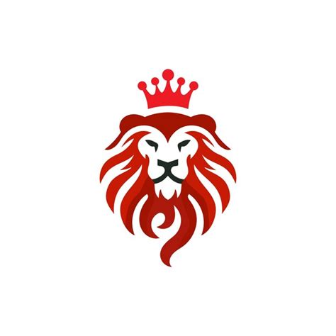 Premium Vector King Lion Logo Vector Template Illustration Design