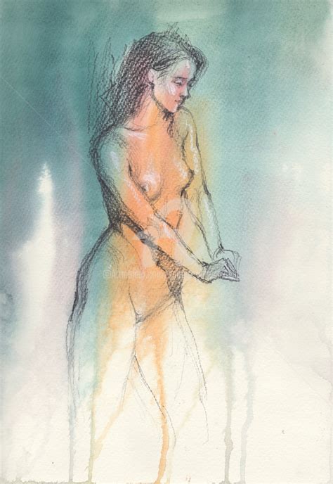 Nude Art Drawing Model 2021 05 Drawing By Samira Yanushkova Artmajeur