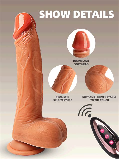 Pc Sexy Thrusting Telescopic Dildo Vibrator Sex Toy Realistic Dildos