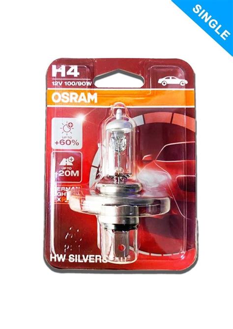 Osram H4 Silverstar 62204HWSVS 01B Car Halogen Headlight Bulb 4200k