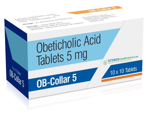 Obeticholic acid 10 mg mono cartoon OB-Coll | Steris Healthcare PVT Ltd