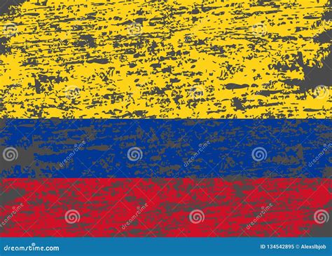 Vector La Bandera De Colombia Ejemplo De La Bandera De Colombia