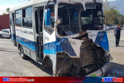 Hoy Tamaulipas Camion Cervecero Impacta A Microbus 5 Lesionados En