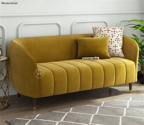 Buy Eldric Seater Sofa Velvet Chestnut Brown At Off Online