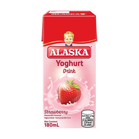 Alaska Yoghurt Strawberry Milk Drink 180ml Shopee Philippines