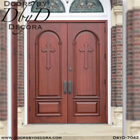 Custom Church Doors With Crosses Solid Wood Entry Doors By Decora